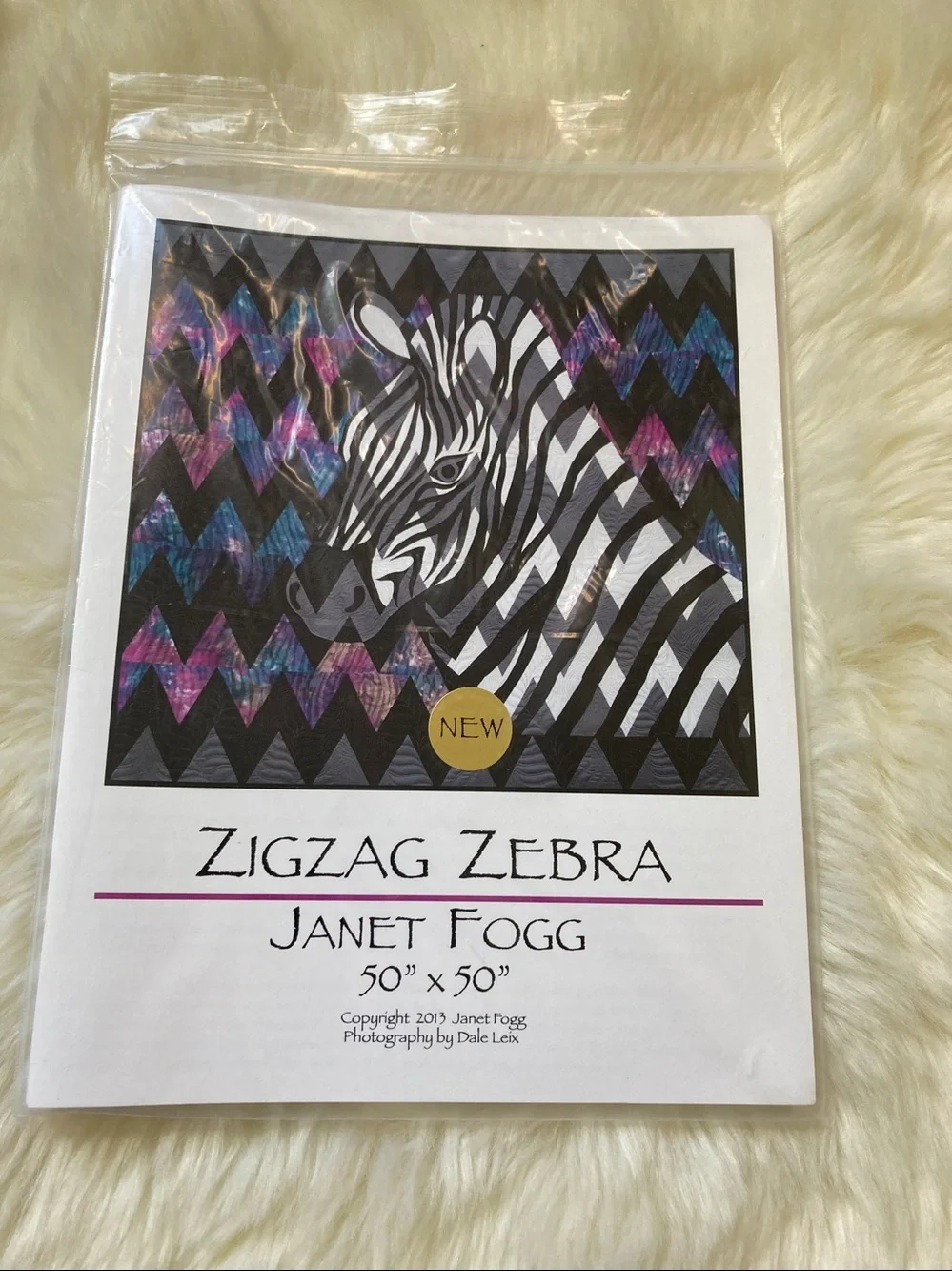 NIP zigzag zebra Janet Fogg Quilt Pattern